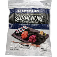 Twice Roasted Seaweed Sheets 7.50 In X 8.25 In (50 Sheets)