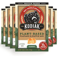 Kodiak Cakes Plant-Based Classic Flapjack & Waffle Mix, 18 Oz, (Pack Of 6)