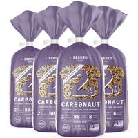 Carbonaut Low Carb Bread, Keto Bread, Keto-Certified Food, Snack, Meals, Non-Gmo, Vegan Bread Pack Of 4 (Low Carb Seeded)