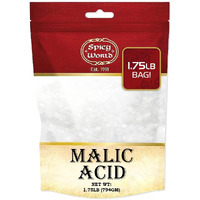 Spicy World Malic Acid Powder 1.75 Lb (28Oz) - Food Grade, Crystals, Tart Flavor - 1 Pack Each