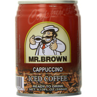 Mr. Brown Iced Coffee, Cappuccino, 8.12 Fl Oz (Pack Of 24)
