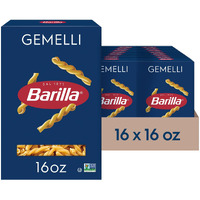 Barilla Gemelli Pasta, 16 Oz. Box (Pack Of 16) - Non-Gmo Pasta Made With Durum Wheat Semolina - Kosher Certified Pasta