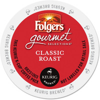Folgers Gourmet Selections Classic Roast Coffee(Meduim Roast) Keurig K-Cups, 24 Count (Pack Of 4)
