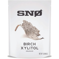 Sno Pure Birch Xylitol Sweetener - 1Lb Resealable Bag | Low Calorie, Non-Gmo, Gluten-Free, Vegan, Kosher | Paleo, Diabetic, & Keto-Friendly | Pharmaceutical Grade, No Aftertaste Sugar Substitute