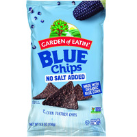 Garden Of Eatin' Tortilla Chips, Unsalted, Blue Corn, 5.5 Oz (Pack Of 12)