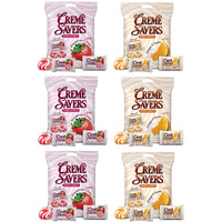 Strawberry And Creme Orange And Creme Hard Candy 6 Bag Bundle From The Original Classic Creme Savers | Variety Pack - 37.5Oz Total Included, 6.25 Ounce (Pack Of 6)