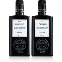 Barbera Lorenzo #5 Extra Virgin Olive Oil Fruity, Soft Nocellara Del Belice Olive Flavor, Cold Extracted Authentic Sicilian Olive Oil, Fresh Harvest Imported Olive Oil From Italy 16.9 Oz - Pack Of 2