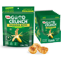 Dole Good Crunch Banana Dried Fruit Bites, Gluten Free & Vegan Snack, 2.5Oz Bags (Pack Of 6)