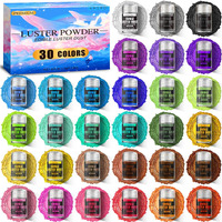 Aheroi Edible Glitter, 30 Colors Luster Dust Edible Glitter Pack For Drinks, Food Glitter Edible Shimmer Dust Powder, Edible Dust For Cocktail Chocolate Fondant Cake Decorating(4G/0.14Oz)