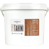 Pepperwood Organic Stone-Ground Ethiopian Sesame Tahini Paste, Hulled, Unsalted, Non-Gmo, Gluten-Free, Kosher, Vegan, Usda Organic, Peanut-Free, 6.6Lb Bucket