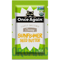 Once Again Organic Creamy Sunflower Butter - 1.15Oz Squeeze Packs, 10 Count - Lightly Salted & Sweetened - Peanut Free, Usda Organic, Gluten Free Certified, Vegan, Kosher