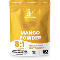 Jungle Powders Freeze Dried Mango Powder 7 Ounce Bag, Fruity Mango Extract For Baking No Sugar Added Dry Mango Powder Juice Additive Free Mangoes Whole Fruit Dried Mango Juice For Smoothie Flavoring