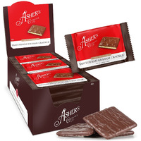 Asher's Chocolates, Chocolate Covered Grahams, Gourmet Sweet And Salty Candy, Individually Wrapped Snack, Family Owned Since 1892 (Milk Chocolate, 18 Count)
