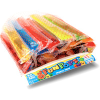 Funpops Frozen Ice Pops, 36-Fruit Flavored Freeze Pops, Frozen Summer Snack For All Ages, Low Calorie