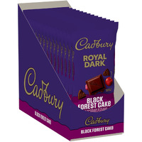 Cadbury Royal Dark Black Forest Cake Dark Chocolate Candy Bars, 3.5 Oz (14 Count)