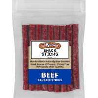 Old Wisconsin Beef Sausage Snack Sticks, Naturally Smoked, Ready To Eat, High Protein, Low Carb, Keto, Gluten Free, 14 Ounce Resealable Package
