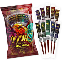 Mythical Meats Original Exotic Flavor Sampler Pack - 10 Exotic Game And Beef Snack Sticks - Dried & Dehydrated Meats Seasoned To Perfection - High Protein Snacks