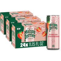 Maison Perrier Strawberry Flavored Sparkling Water, 11.15 Fl Oz Can (24 Count)