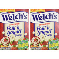 Welch's Strawberry Fruit'N Yogurt Snacks 8 Pouches (2 Pack - 16 Pouches Total)