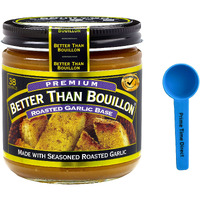 Better Than Bouillon Roasted Garlic Base 8 Oz (Pack Of 1) Bundle With Primetime Direct Teaspoon Scoop With Btb Authenticity Seal