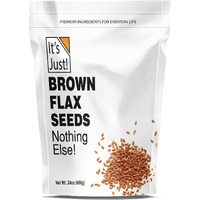 It's Just - Brown Flax Seeds, Whole, Non-Gmo, High In Fiber & Omega-3, Keto Friendly Baking, 24Oz