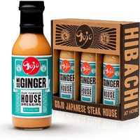 12Oz (3 Pack) Gojo Hibachi Miso Ginger Dressing I The Original Gojo Japanese Steakhouse Salad Dressing, Dress Up Salads, Dip Fresh Veggies & Marinate Meats, Create Quick Asian Food Dishes At Home