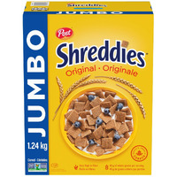 Post Jumbo Shreddies Cereal, 1.24Kg/43.73Oz {Imported From Canada}