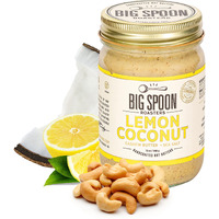 Big Spoon Roasters Lemon Cookie Cashew Butter With Sea Salt - Keto Friendly, Fair Trade Cashews - Low Sugar & Palm Oil Free - Natural Ingredients - Vegan Gourmet Nut Butter Spread - 13 Ounces
