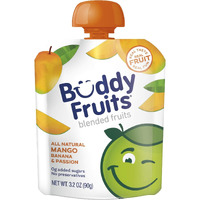 Buddy Fruits Snacks To Go Mango Unsweetened Applesauce 3.2Oz Pouch (18Pk) Gluten-Nut-Dairy-Preservatives-Bpa Free, Non Gmo, Kosher