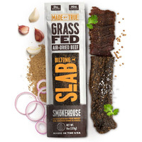 Made By True Smokehouse Biltong Slab - Grass Fed Beef Whole Jerky Slab (8 Oz, Pack Of 1) - High Protein All Natural Keto Meat Snack - Antibiotic-Free, Gluten Free & No Carb - (Uncut Charcuterie Slab)