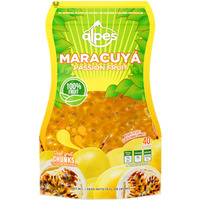 Alpes Passion Fruit Pulp | Real Tropical Maracuya (Lilikoi). Ideal For Cocktails, Juices, Smoothies, Desserts, Sauces & More. Premium Fruit Puree (16 Fl Oz) By California Food Corp.