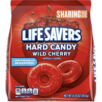 Lifesavers 14.5 Oz (2 Pack) Individually Wrapped Hard Candy, Sharing Size (Wild Cherry), Red 29 Ounce