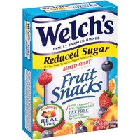 Welchs Reduced Sugar Mixed Fruit Snacks 8 Pouches (2 Pack - 16 Pouches Total)