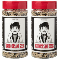 Bakers Club Bulk 17Oz Mixed Black And White Sesame Seeds - Tuxedo Blend For Sushi, Tuna, Stir Fry, Bread, Poke Bowls - Kosher, Gluten Free, Rich In Sesame Oil - Ideal For Toasting, Cooking, Baking