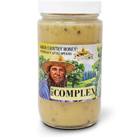 Goshen Amish Country Honey Raw Bee Complex Honey | 4 Types Of Honey & 4 Most Important Bee Hive Products 100% Natural Honey With Health Benefits Unfiltered | 454 G Glass Jar