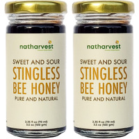Stingless Bee Honey, Sweet And Sour Meliponini. Contains Low Glycemic Trehalulose, No Sucrose, 3.5 Oz (100 Grams), A Pack Of 2