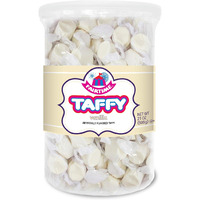 Fairtime Taffy Bulk White Candy For Candy Buffets, Vanilla Taffy, Vanilla Candy, Bulk Candy, Pinata Candy, Individually Wrapped Candy - Kosher Candy, 21 Ounce Tub