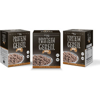 3 Pack Protein Cereal, Low Carb Cereal, High Protein Cereal, 15G Protein, 5G Net Carbs, High Performance Cereal, Macro-Controlled Packages (Cocoa)
