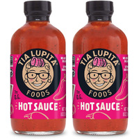Tia Lupita Hot Sauce 8 Oz (Pack Of 2) - Flavorful Heat, Medium Spice With Smoky-Sweet Flavor - Gluten-Free, Non-Gmo, Sugar-Free, Low Sodium, Keto-Friendly, No Carbs - Made With Red Jalapeo Peppers
