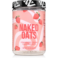 Naked Oats - Strawberry Cream Overnight Oats, 20G Grass-Fed Protein, Gluten-Free Oatmeal Instant Breakfast Or Shake, High Protein Oatmeal, High Fiber Breakfast Shake, Non Gmo, No Soy - 12 Servings