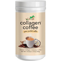 Cacafe Collagen Coffee | Coconut Infused Colombian Blend Coffee With Anti-Aging Collagen | Antioxidants & Natural Energy | 19.05Oz