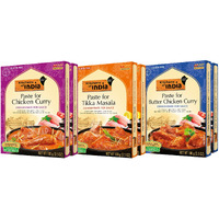 Kitchens Of India Curry Paste Combo For Butter Chicken Curry, Tikka Masala & Chicken Curry, Gluten-Free Easy-To-Use Curry Paste For Authentic Indian Dish, 3.5 Ounces (Pack Of 6)