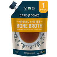 Organic Chicken Bone Broth By Bare Bones - Organic, Chicken Bone Broth, Protein-Rich, 1 Pound (Pack Of 6)