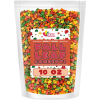 Fall Sprinkles - 10 Oz - Fall Leaf Sprinkles For Baking - Autumn Cupcake Leaf Sprinkles - Thanksgiving Sprinkles For Cupcakes, Cookies, Cake Decorating - Bulk Fall Candy Sprinkles