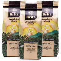 Caf   Britt - Costa Rican Breakfast Blend Coffee (12 Oz.) (3-Pack) - Whole Bean, Arabica Coffee, Kosher, Gluten Free, 100% Gourmet & Medium Dark Roast