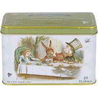 New English Teas Alice In Wonderland Tea Tin With 40 English Afternoon Teabags, Mad Hatter Tea Party