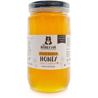 The Honey Jar Raw Clover Honey - Unfiltered And Unpasteurized Honey - Pure Honey Sourced From Family-Owned Farms In The Usa - 2 X 3Lb (48Oz) Jars