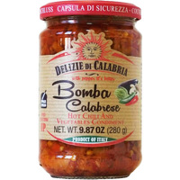 Bomba Calabrese Italian Hot Sauce Spread | Spicy Italian Seasoning Made With Authentic Calabrian Chili - Fiery Hot Dipping Salsa For Pizza Base, Pasta, Salad Dressing & Spaghetti Recipe, 9.87 Oz