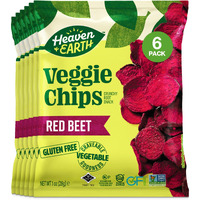 Heaven & Earth Beet Chips 1Oz (6 Pack) Crisp And Delicious | Gluten Free | Certified Kosher (Including Passover)