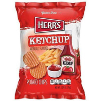 Herr's Potato Chips, Ketchup Flavored, 2.75 Oz/78 Gram. (Pack Of 3)